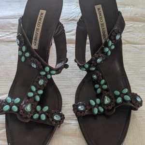 Manolo Blahnik strappy heels size 40 1/2